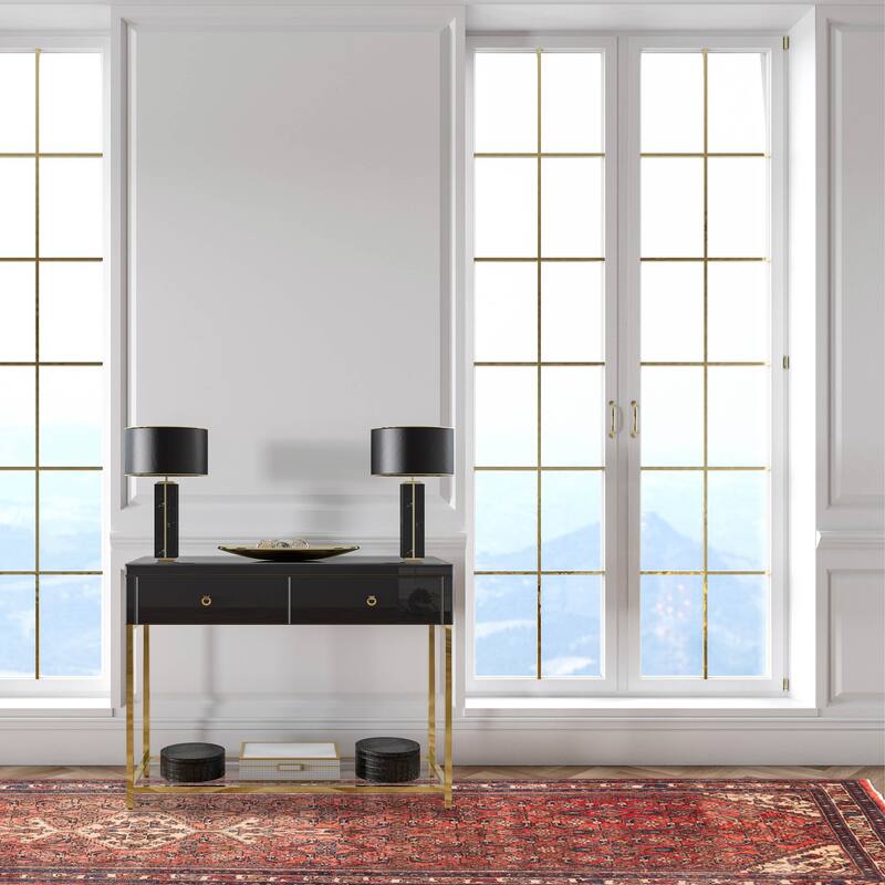 ECARPETGALLERY Hand-knotted Andelz Red Wool Rug - 3'5 x 13'5