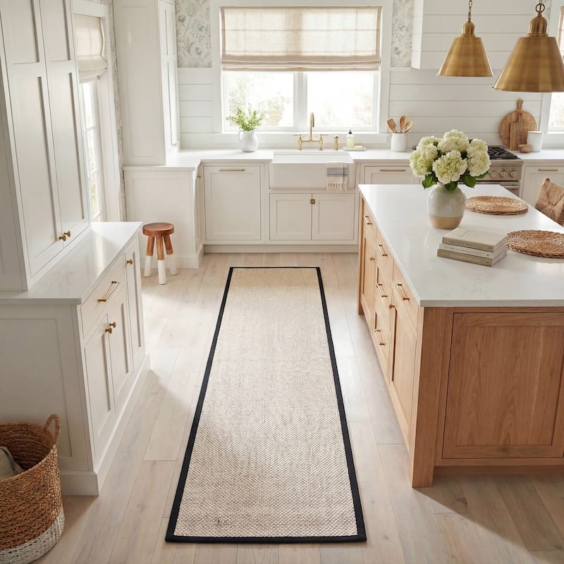 SAFAVIEH Natural Fiber Lorine Casual Border Sisal Rug
