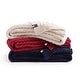 preview thumbnail 7 of 8, Tommy Hilfiger Hilfiger Cable Knit Solid Throw Blanket