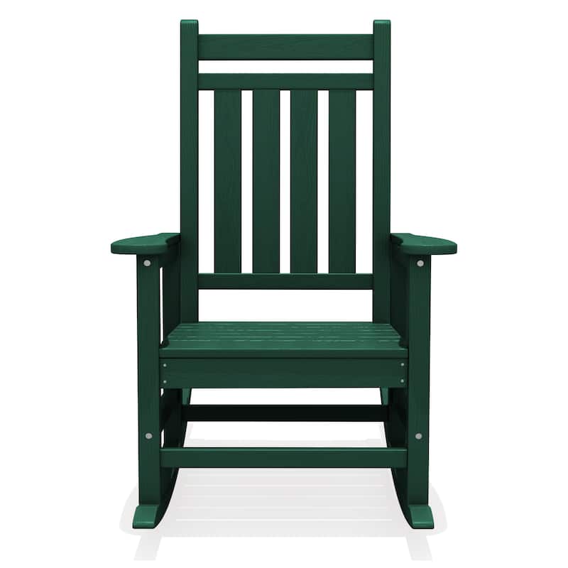 Modern High-Back Rocking Adirondack Chair All Weather - Hunter Green