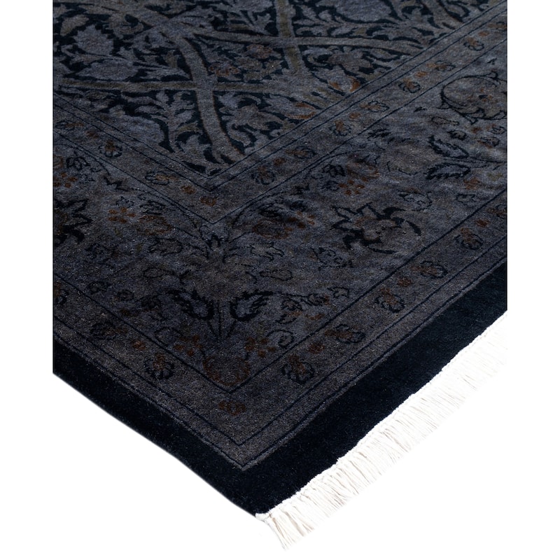 Overdyed One-of-a-Kind Hand-Knotted Area Rug - Black - 6' 2" x 6' 3"