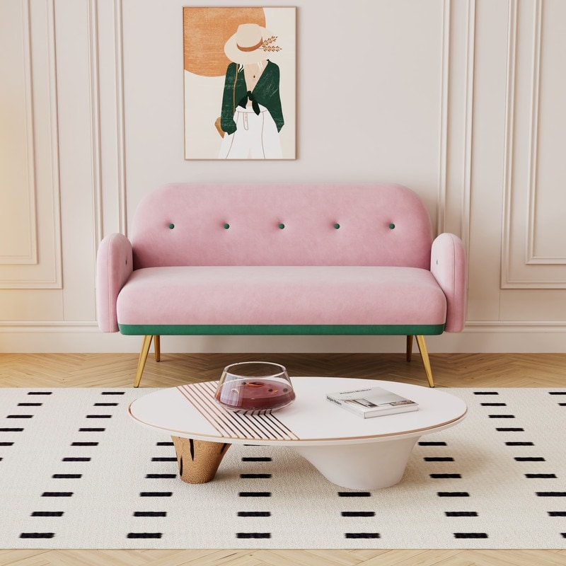 Small shop blush sofa