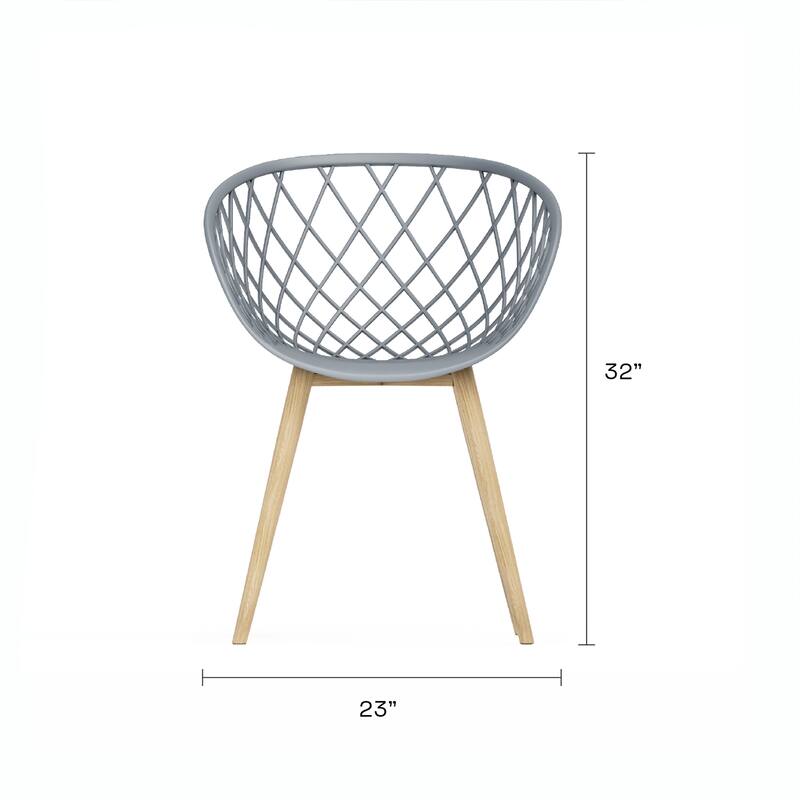 Kurv Set of 2 Indoor/Outdoor Dining and Accent Chairs