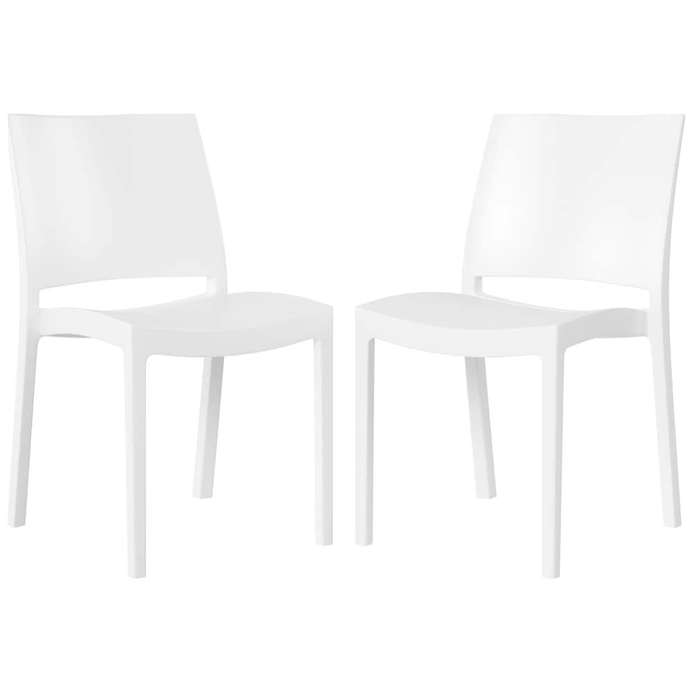 Frond and Form Outdoor Patio Stacking Dining Side Chair (Set of 2)