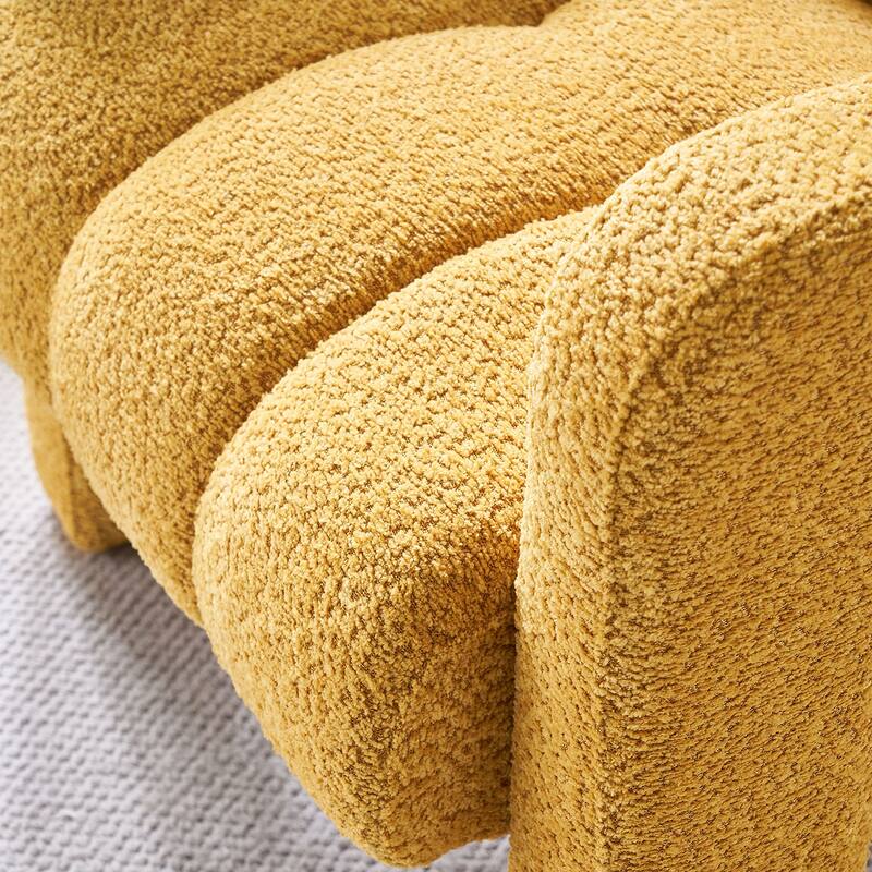 Modern 31.10" Boucle Upholstered Accent Chair with Plush Seat Cushion, Easy Assembly, and Comfortable Design