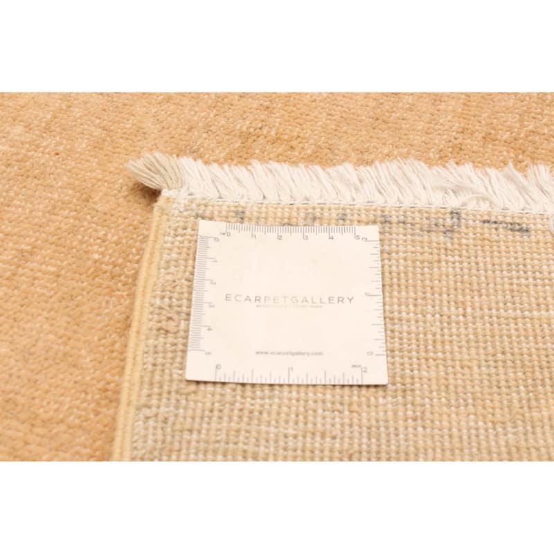 ECARPETGALLERY Hand-knotted Vibrance Tan Wool Rug - 5'5 x 7'10