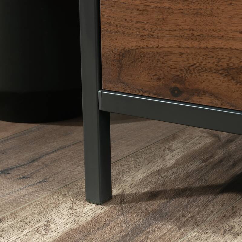 Wood Lateral File with Large Drawers, Brown