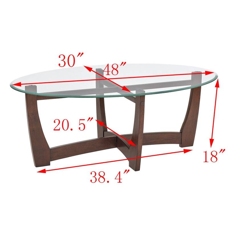 Tempered Glass Coffee Tables - Modern Minimalist Center Tables for Living Room, Office & Apartment
