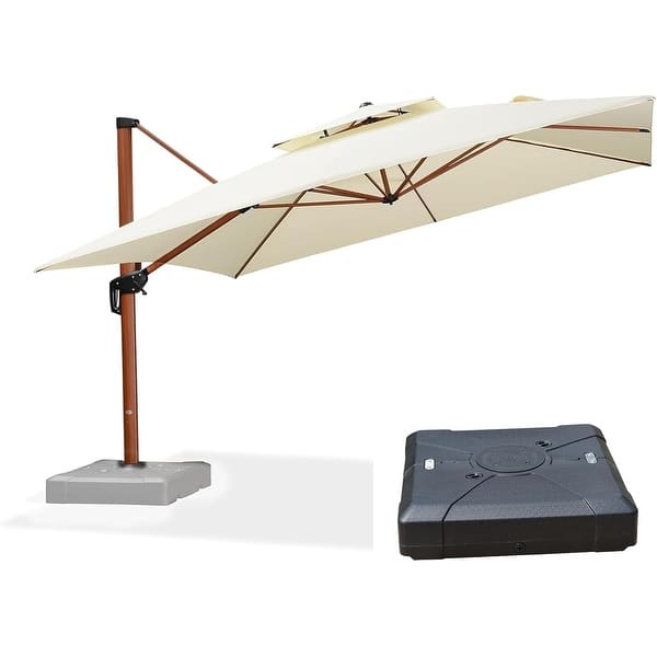 12 ft wood patio umbrella CASUNER 9ft Wooden Umbrella, Outdoor Umbrella, Market Umbrella, Patio Wood Pole with Pulley Lift for Garden, Yard, Deck, Pool, Market (GREEN) : Patio, Lawn & Garden resistant and provide up to 98% protection from UV rays Teak Umbrella - 12 ft.