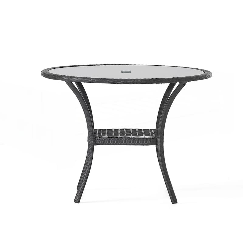 Outdoor Rattan Dining Set with 4 Dining Chairs
