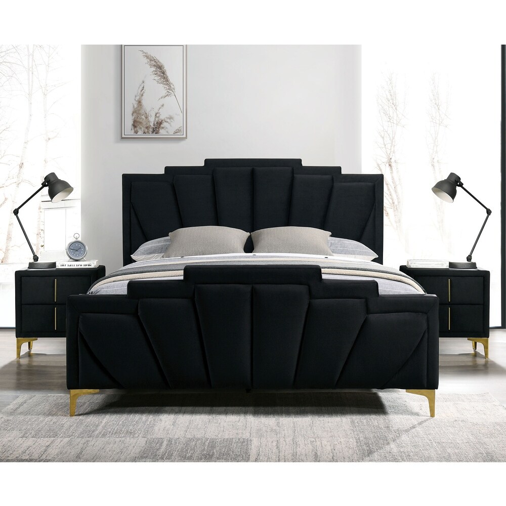 Black california online king platform bed