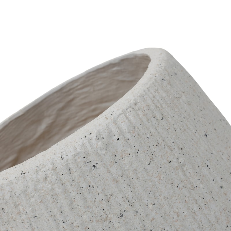 13.38"Dia x 16.14"H Large Round Planters, Outdoor Planters with Drainage Holes, Plant Pot with Cement Texture Plant Pots