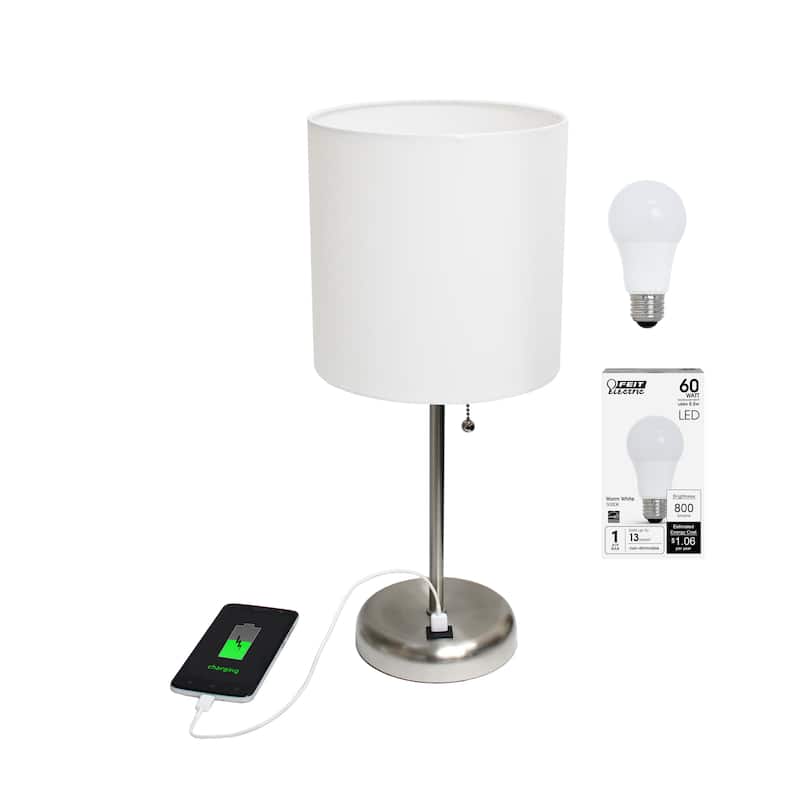 Simple Designs 19.5" Desk Lamp with Feit LED Bulb Included - 19.50