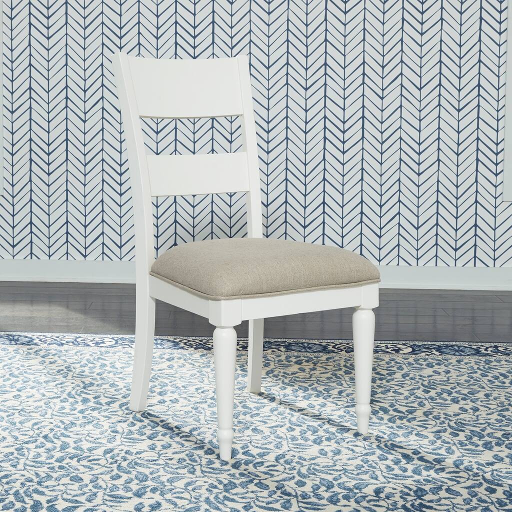 Harbor View Linen Slat Back Side Chair (Set of 2)