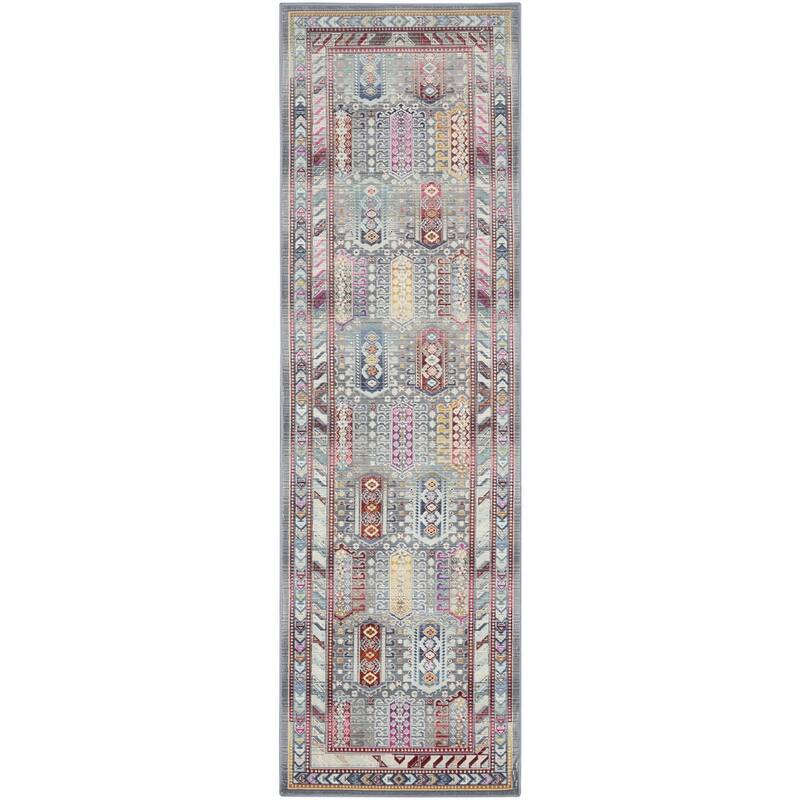 HomeRootsFloral Bohemian Runner Area Rug - 96' X '28' X '0.5