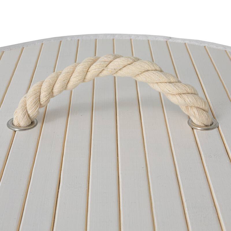Household Essentials Bamboo Laundry Hamper with Handles and Removable Laundry Bag