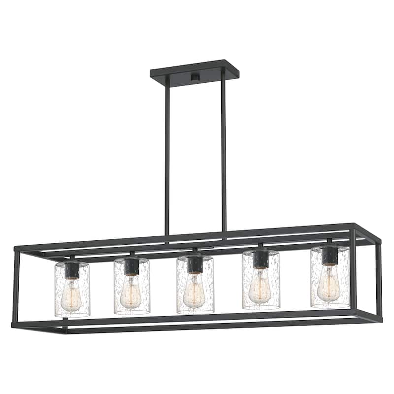 Quoizel New Harbor Old Bronze 5-Light Linear Outdoor Chandelier