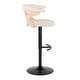 preview thumbnail 104 of 141, Carson Carrington Viby Adjustable Bar Stool with Rounded T Footrest (Set of 2)