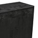 preview thumbnail 4 of 3, Grackle Solid Wood 4 Door Sideboard Buffet Sideboard Cabinet - Black