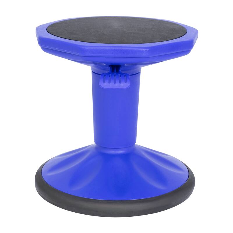 Kids Adjustable Height Active Learning Stool for Classroom and Home - 13"D x 13"W x 13.5" - 18.25"H