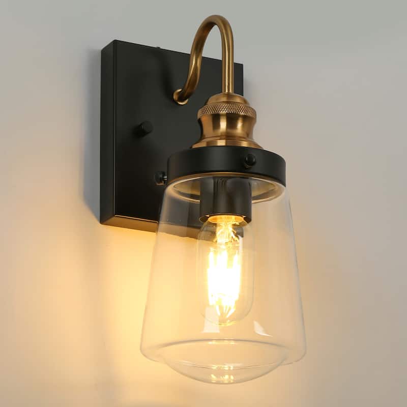 Cozia Modern 1-light Black Gold Wall Light Dimmable LED Sconce