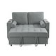 preview thumbnail 5 of 11, 3-in-1 Pull-Out Sleeper Sofa Bed Convertible Adjustable Multi-Functional Loveseat with USB Port