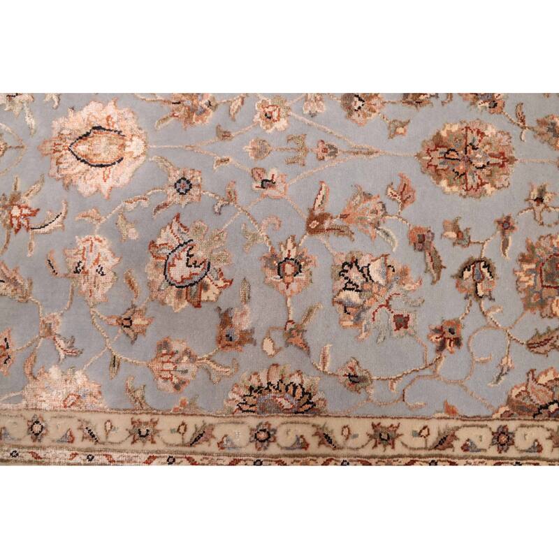 ECARPETGALLERY Hand-knotted Mirzapur Grey Viscose, Wool Rug - 5'6 x 8'0