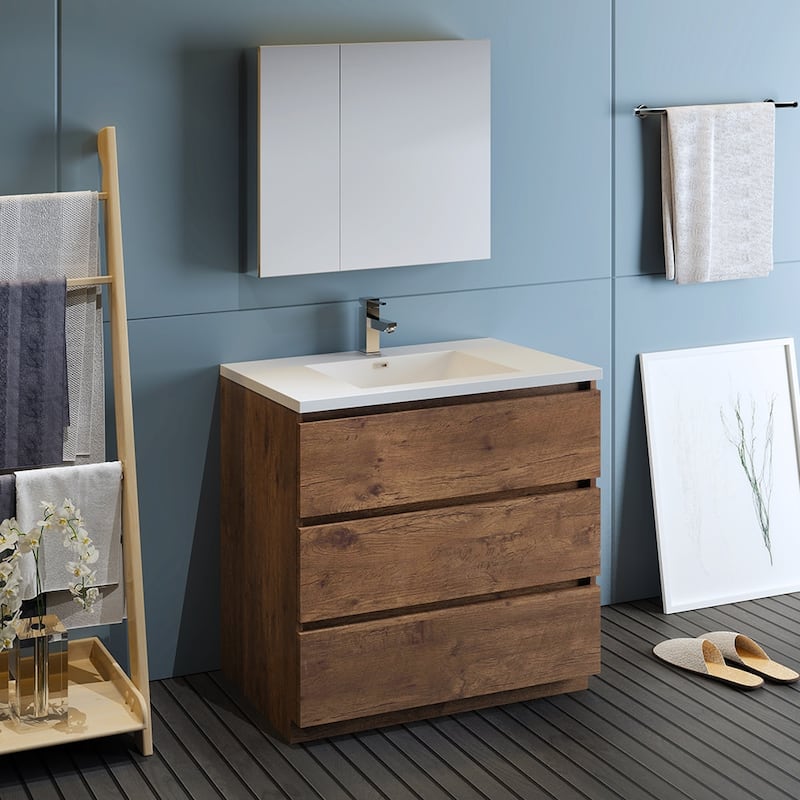 Fresca Lazzaro 36" Free Standing Single Basin Vanity Set with Acrylic