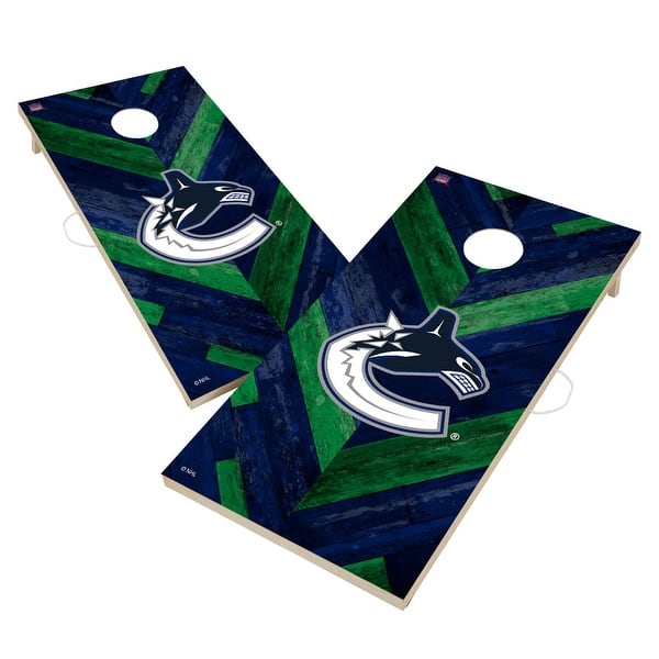 slide 2 of 5, Vancouver Canucks NHL Cornhole Board Set Include Carrying Case