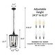 preview thumbnail 2 of 5, KAWOTI Adjustable 2-Light Sandy Black Outdoor Pendant Light - W8.4" x D8.4" x H19.5"