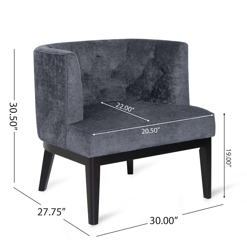 Clough Fabric or Faux Leather Tufted Accent Chair by Christopher Knight Home