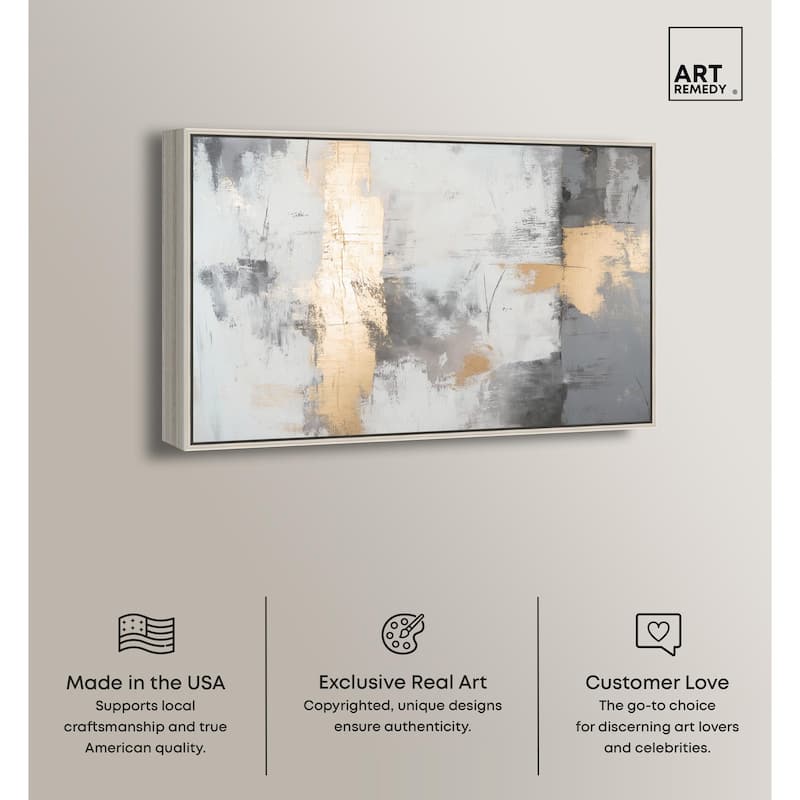 Gilded Gray III Canvas by Art Remedy