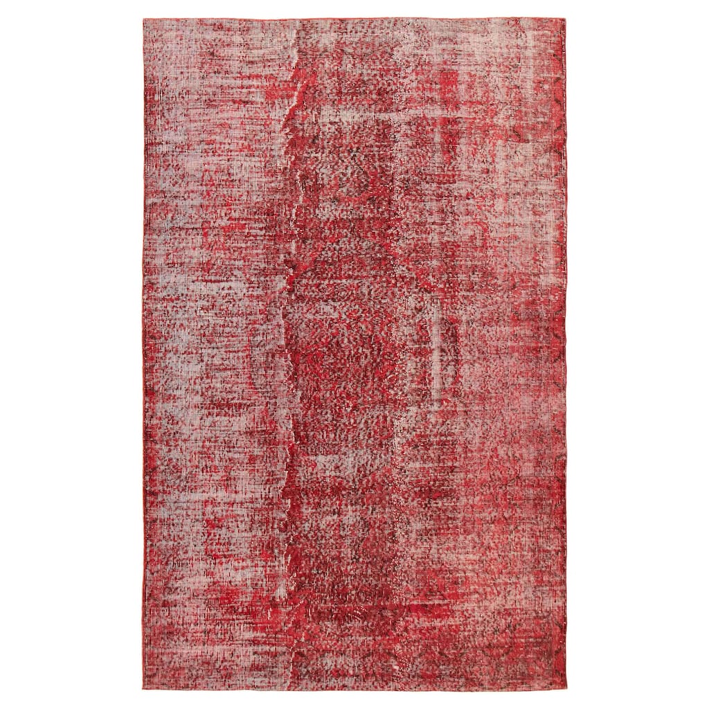 ECARPETGALLERY Hand-knotted Color Transition Red Wool Rug - 5'6 x 8'9