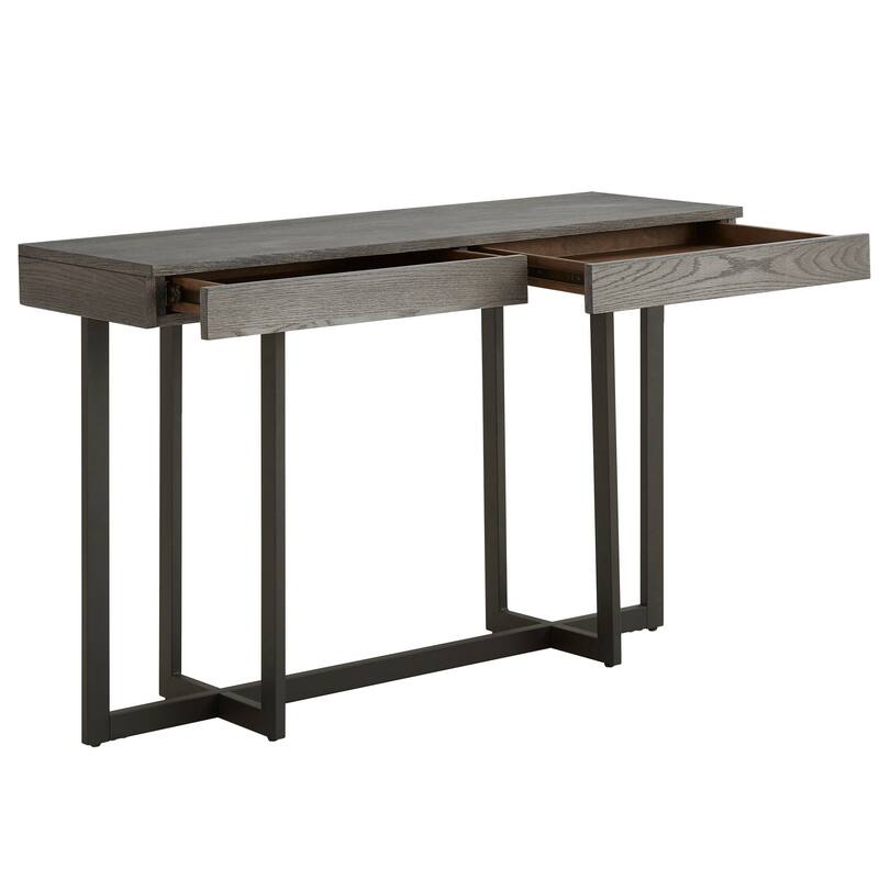 Eldersley Wood Finish Sofa Table with Two Drawers by iNSPIRE Q Modern