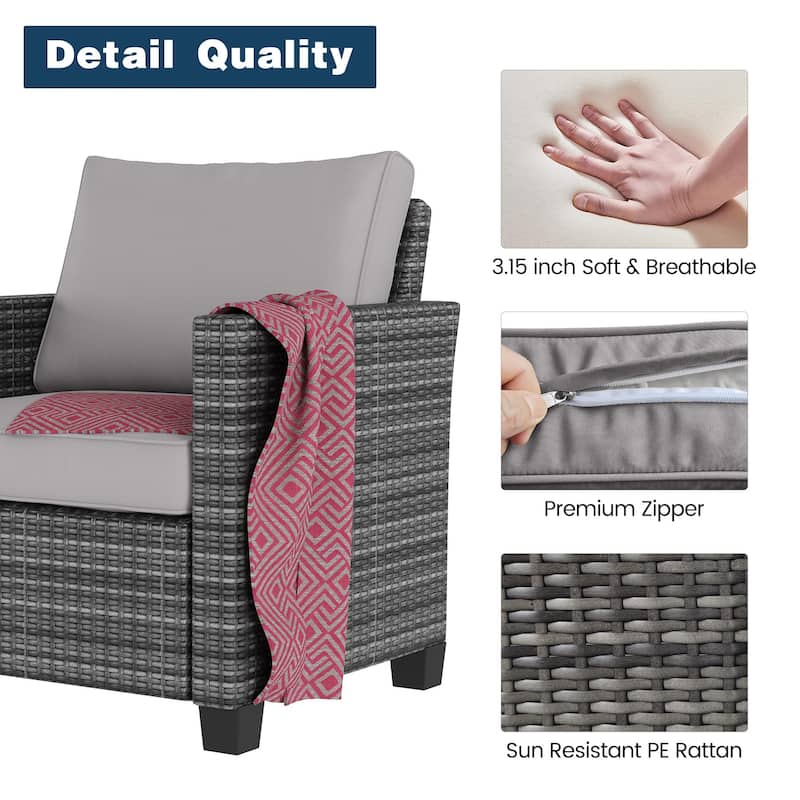 7-seater Outdoor Patio Furniture Sets Sectional Furniture Couch Set