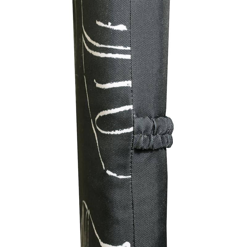 Ebony Outdoor Leaf Printed Lounger Cushion 22 x 71 in Black - 22" x 71" x 2.75"