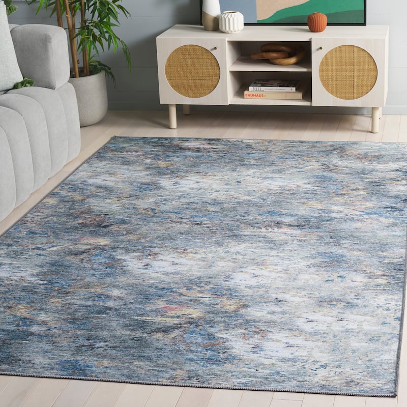 SAFAVIEH Vintage Heriz Ovsanna Machine Washable Rug - Green/Blue - 5'3" x 7'6"