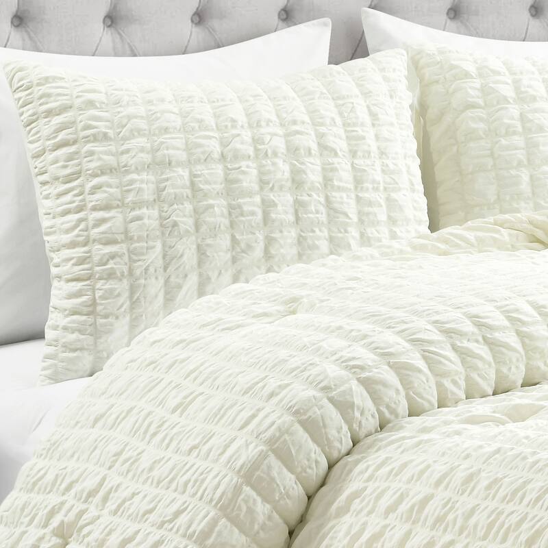 Lush Decor Crinkle Textured Dobby Comforter Set