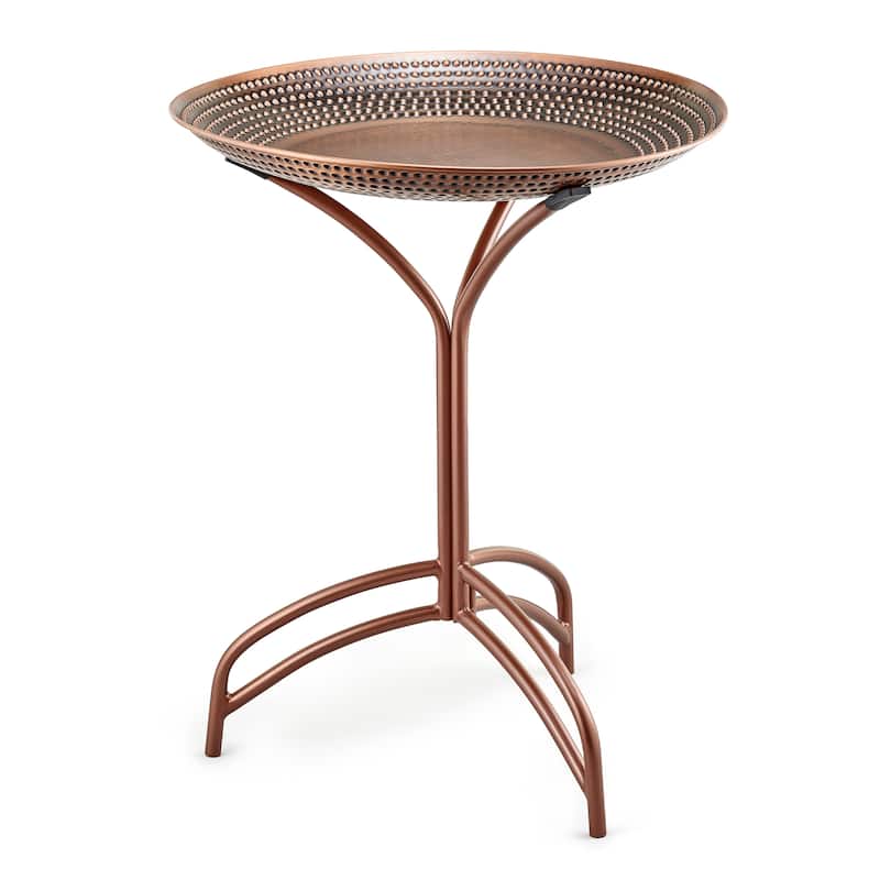 20" Copper Tranquility Birdbath with Collapsible Stand