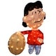 preview thumbnail 4 of 3, Set of Two 32" Peanuts 3D Pre-Lit LED Yard Art Lucy with Football and Charlie Brown