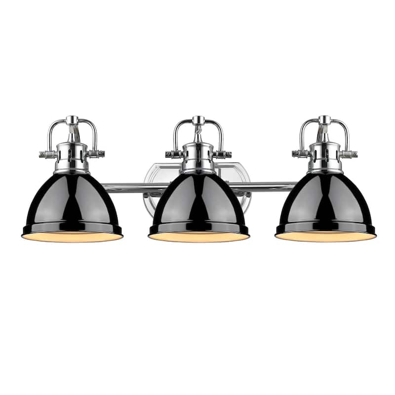 Golden Lighting Duncan 3 Light 25" Wide Bathroom Vanity Light - Black