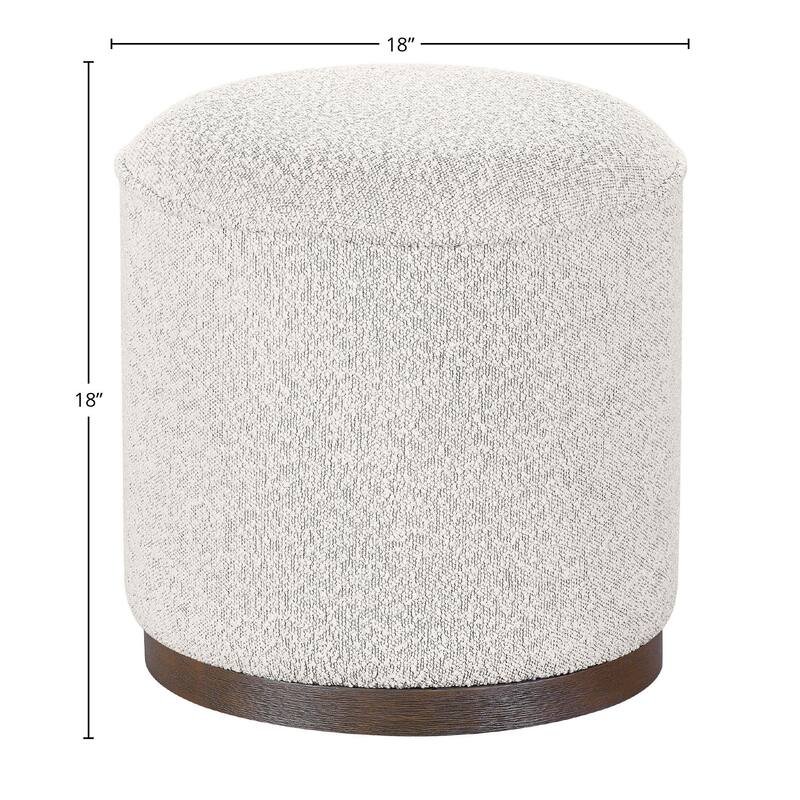 Stone Upholstered Ottoman, Fawn