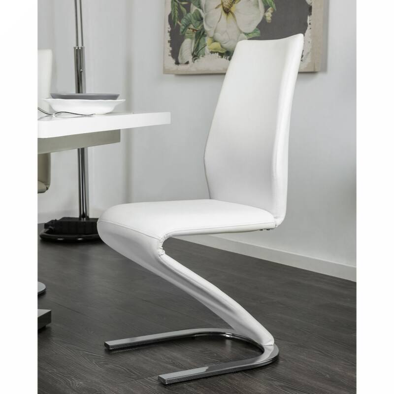Set of 2 Padded Leatherette Side Chairs