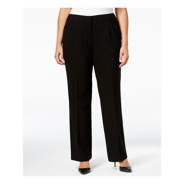 plus size black work pants