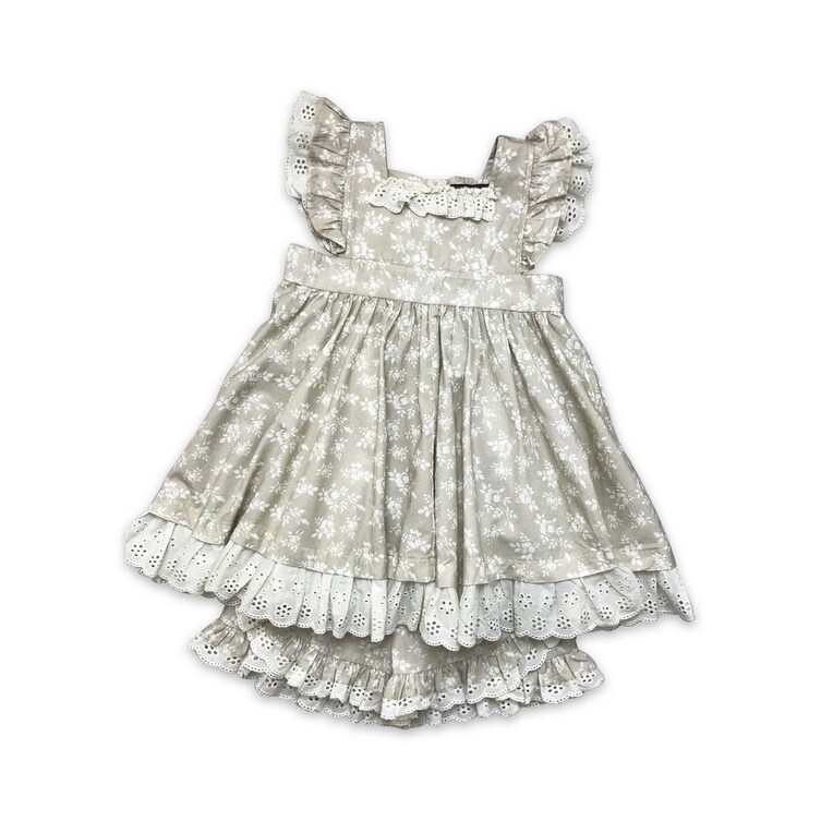 girls mustard pinafore