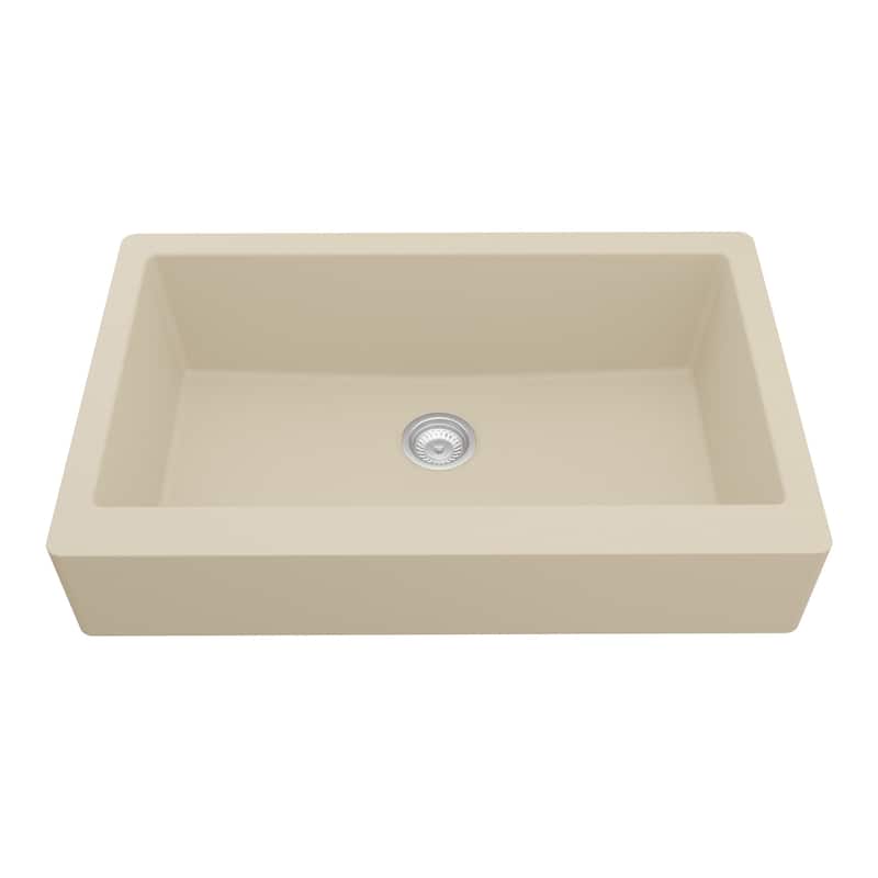 Karran Retrofit Farmhouse Quartz Single Bowl Kitchen Sink Kit