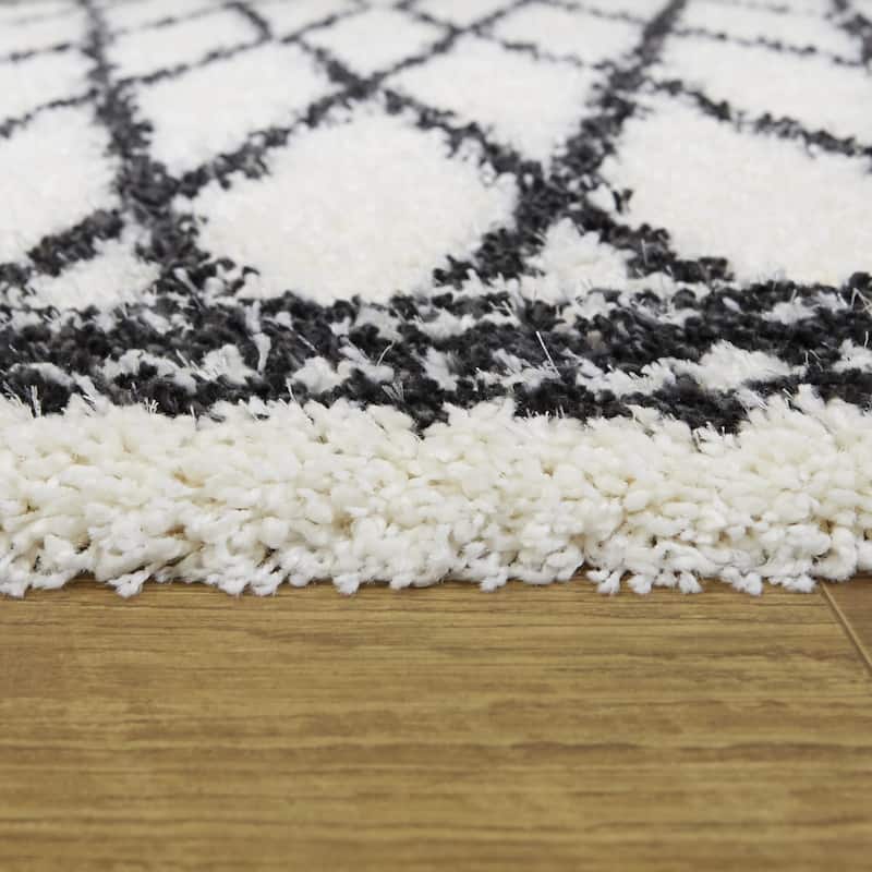 Ivan Moroccan Trellis Shag Area Rug