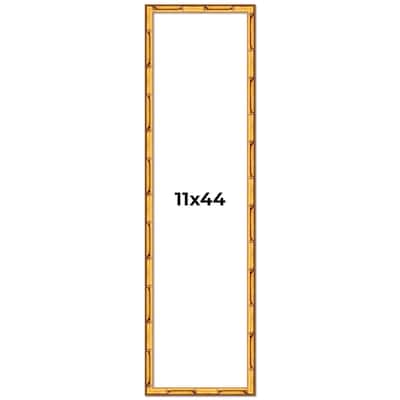 11x44 Frame Gold Bamboo Picture Frame Modern Photo Frame Includes UV Acrylic Shatter Guard Front Acid Free Foam Backing Board