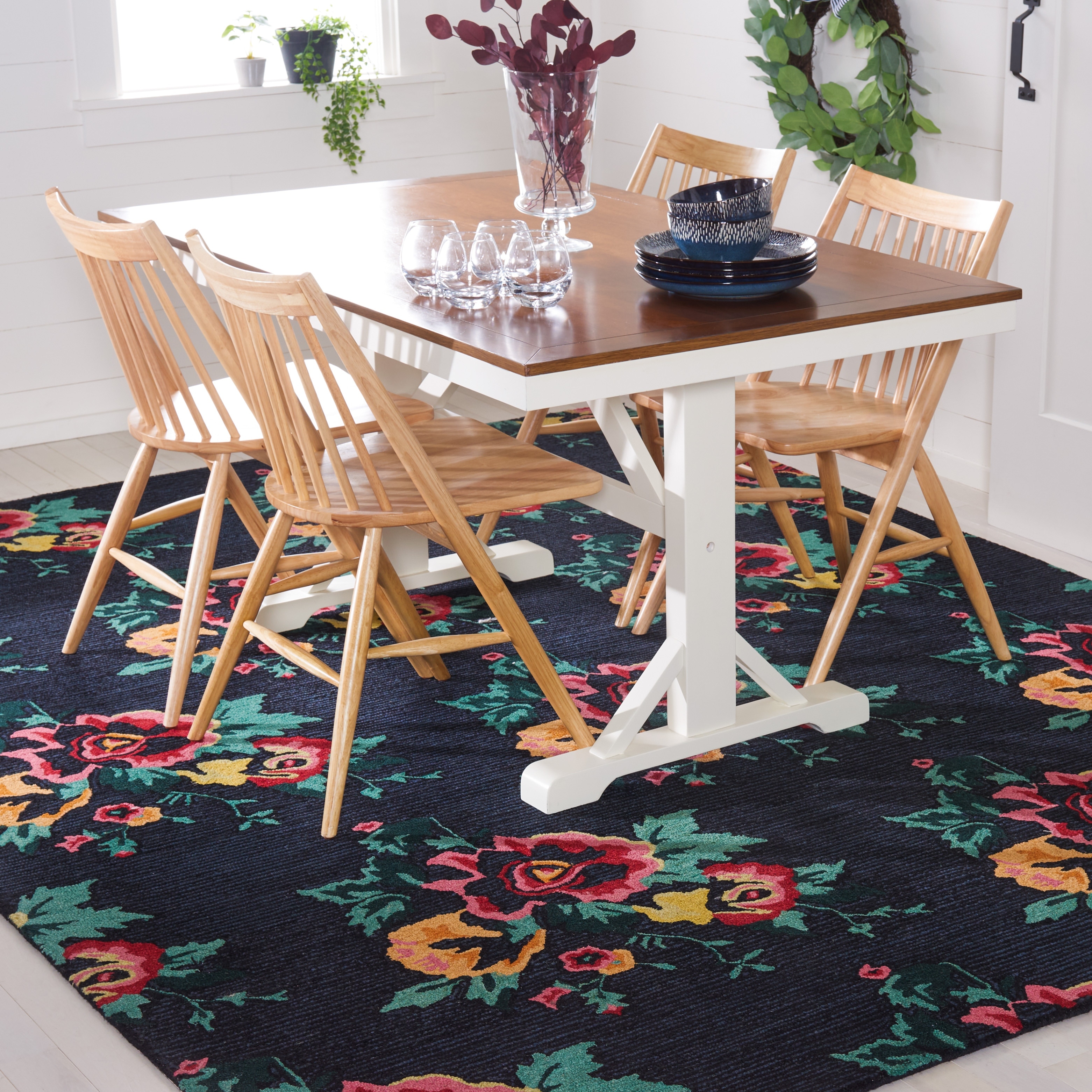 SAFAVIEH Handmade Jardin Zuhal Floral Wool Rug