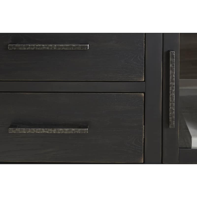 Signature Design by Ashley Galliden Black 80" TV Stand for TVs up to 92" - 79.5" W x 20" D x 28.13" H